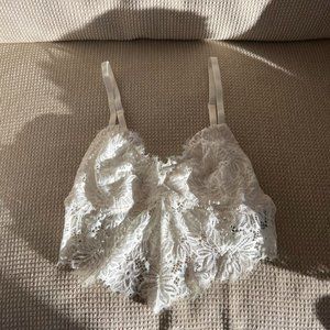 white lace bralette